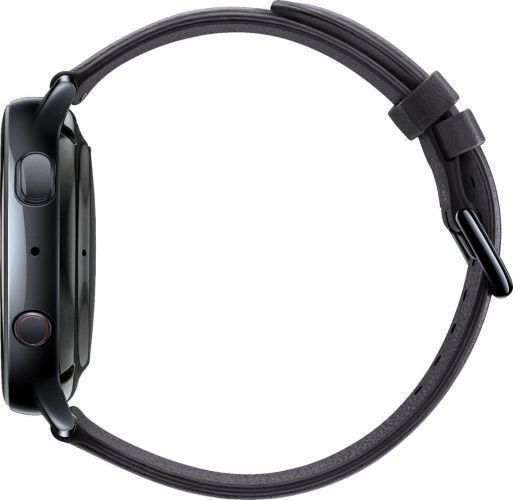 Samsung Galaxy Watch Active2 (Bluetooth) - 4GB - 40mm - Black Stainless Steel Case with Black Leather Leather Strap by Samsung - Image 4