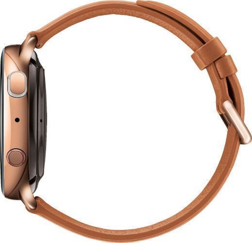 Samsung Galaxy Watch Active2 (Bluetooth + LTE) - 4GB - 40mm - Gold Stainless Steel Case with Brown Fluoroelastomer Leather Strap by Samsung - Image 4