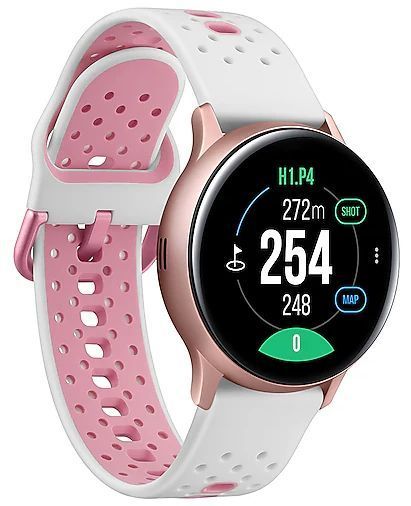 Samsung Galaxy Watch Active2 Golf Edition - 4GB - 40mm - Pink Gold Aluminum Case with White Fluoroelastomer Fluoroelastomer Strap by Samsung - Refurbished - Very Good condition - Image 2