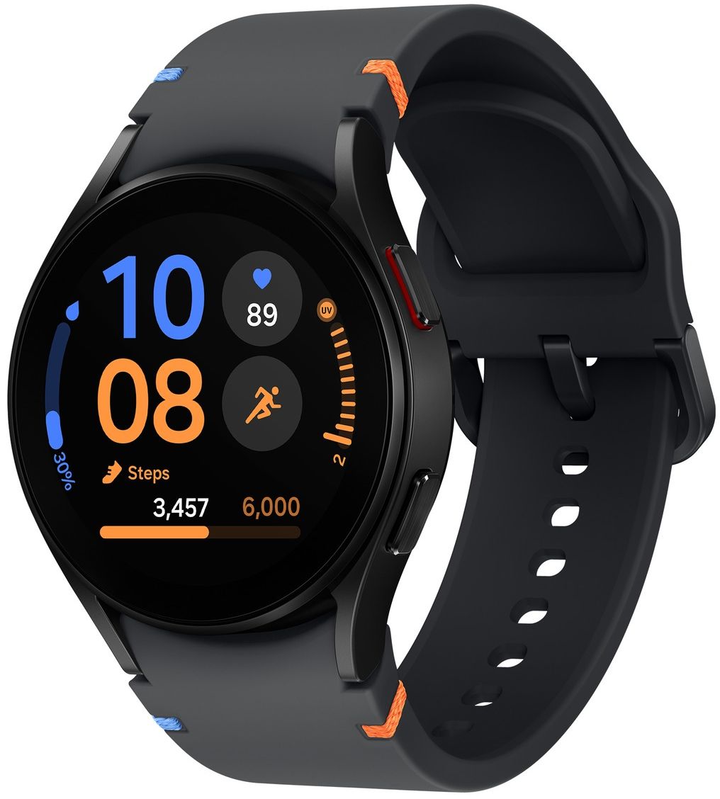 Galaxy Watch FE (2024) (Bluetooth + LTE) - 16GB - 40mm - Black Aluminum Case with Black Silicone Silicone Band by Samsung - Refurbished - Like New condition - Image 2