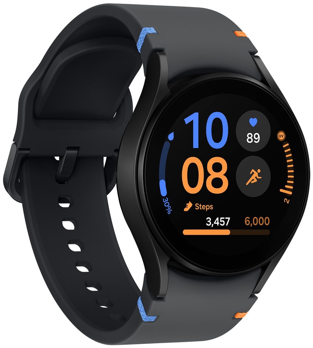 Galaxy Watch FE (2024) (Bluetooth + LTE) - 16GB - 40mm - Black Aluminum Case with Black Silicone Silicone Band by Samsung - Refurbished - Like New condition - Image 3