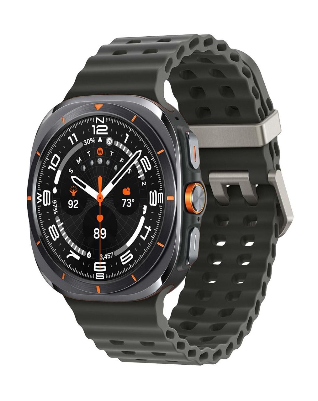 Galaxy Watch Ultra (2024) (Bluetooth + LTE) - 32GB - 47mm - Titanium Gray Titanium Case with Black Silicone Marine Band by Samsung - Refurbished - Good condition - US$302.99