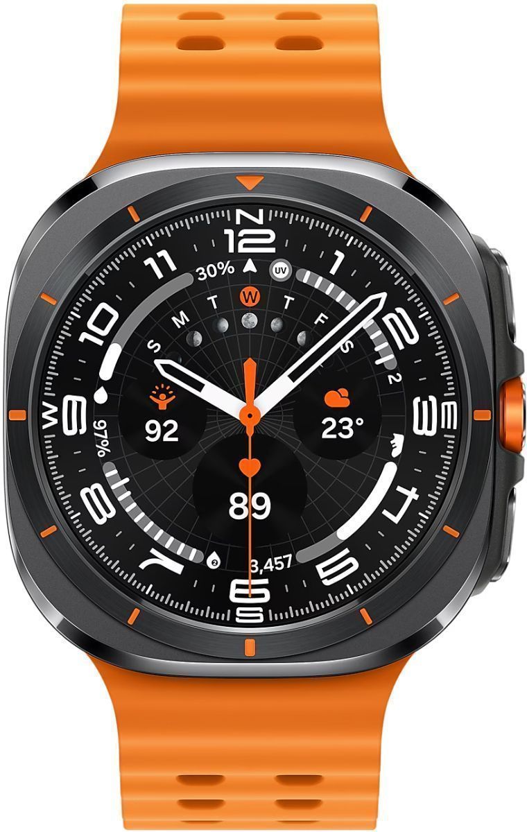 Galaxy Watch Ultra (2024) - 32GB - 47mm - Titanium Gray Titanium Case with Orange Silicone Marine Band by Samsung - Refurbished - Premium condition - US$364.98