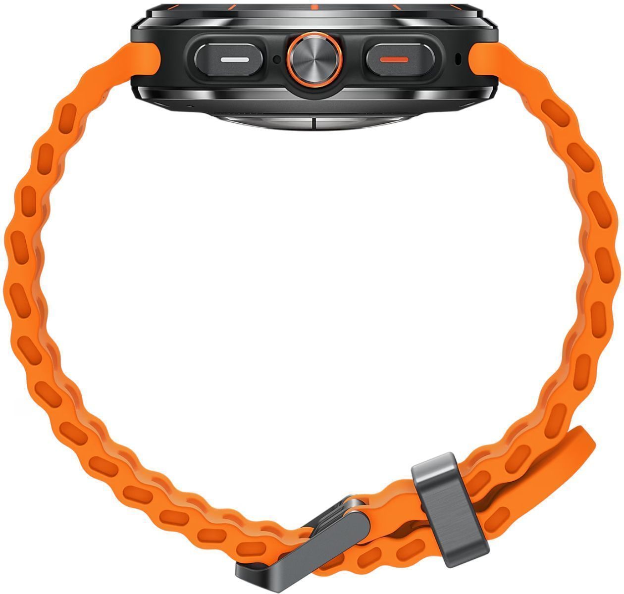 Galaxy Watch Ultra (2024) (Bluetooth + LTE) - 32GB - 47mm - Titanium Gray Titanium Case with Orange Silicone Marine Band by Samsung - Image 5