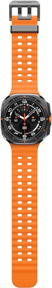 Galaxy Watch Ultra (2024) (Bluetooth + LTE) - 32GB - 47mm - Titanium Gray Titanium Case with Orange Silicone Marine Band by Samsung - Image 6