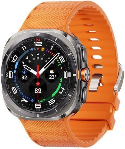Galaxy Watch Ultra (2024) - 32GB - 47mm - Titanium Silver Titanium Case with Orange Silicone Marine Band by Samsung - Refurbished - Like New condition - US$274.38