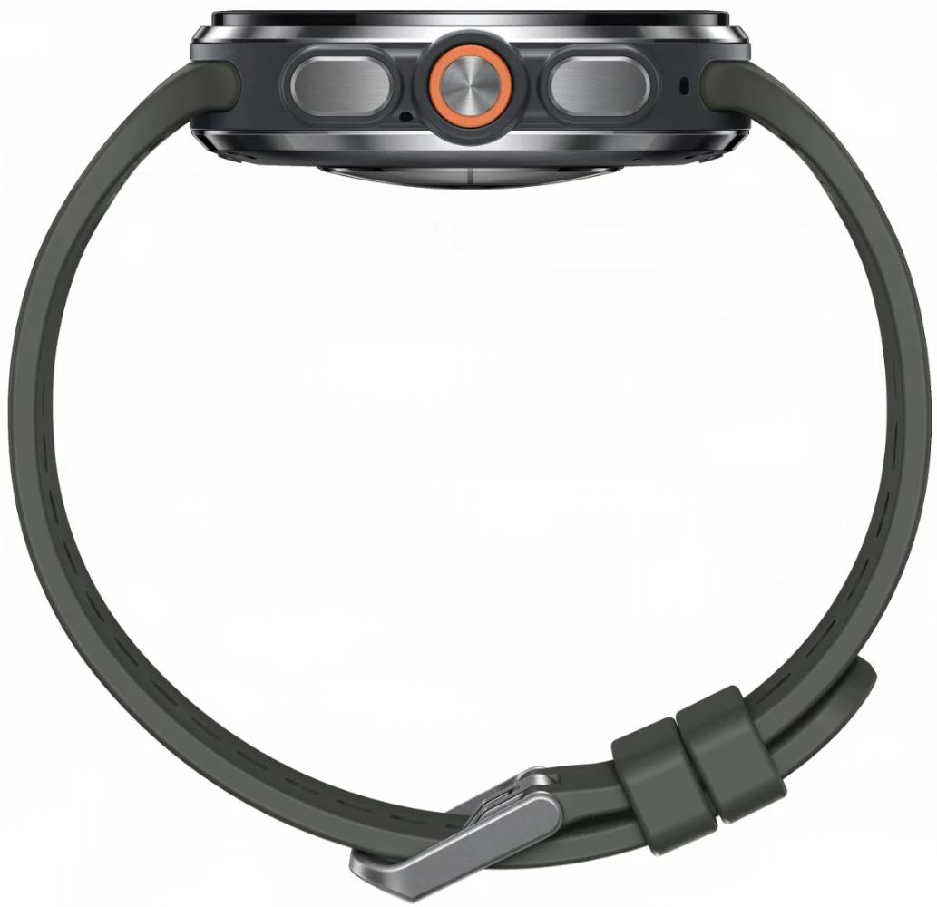 Galaxy Watch Ultra2 (Bluetooth + LTE) - 64GB - 47mm - Titanium Silver Titanium Case with Olive HNBR + Nylon Fabric Marine Band - S/M/L Size by Samsung - Refurbished - Like New condition - Image 4