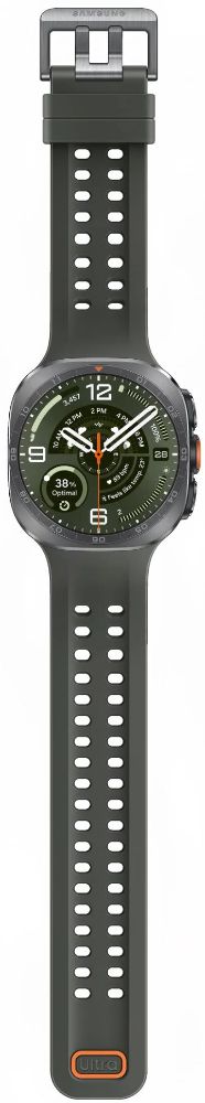Galaxy Watch Ultra2 (Bluetooth + LTE) - 64GB - 47mm - Titanium Silver Titanium Case with Olive HNBR + Nylon Fabric Marine Band - S/M/L Size by Samsung - Refurbished - Like New condition - Image 5