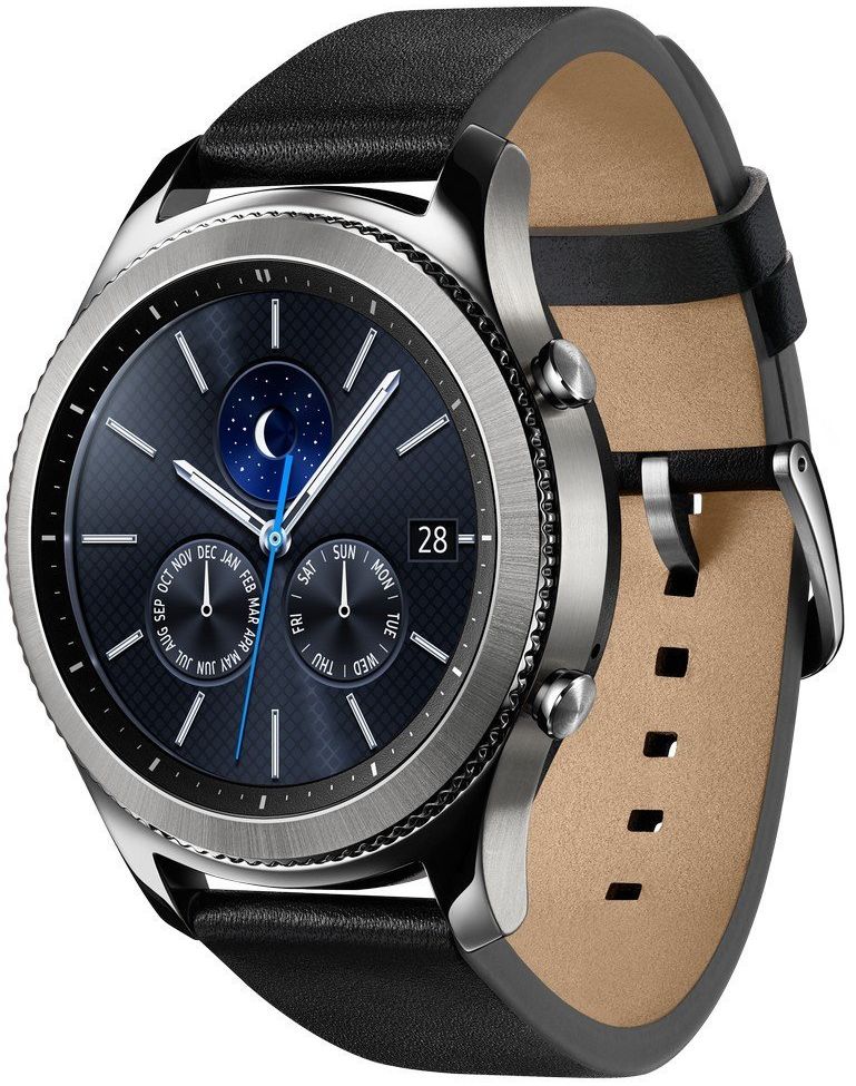 Samsung Gear S3 Classic Smartwatch - 4GB - 46mm - Silver Classic (Stainless Steel) Case with Black Leather Band by Samsung - Refurbished - Good condition - Image 3