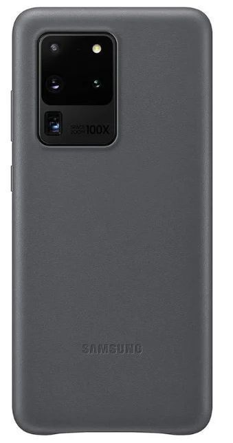 Samsung Leather Phone Cover for Galaxy S20 Ultra (5G) - Gray by Samsung - Refurbished - Brand New condition - US$29.99