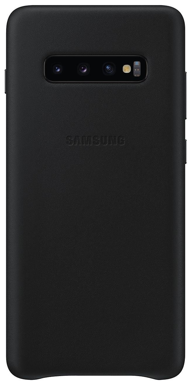 Samsung Leather Phone Case for Samsung Galaxy S10+ - Black by Samsung - Refurbished - Good condition - US$38.17