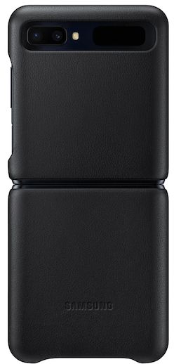 Samsung Leather Phone Case for Samsung Galaxy Z Flip - Black by Samsung - Refurbished - Very Good condition - US$71.48