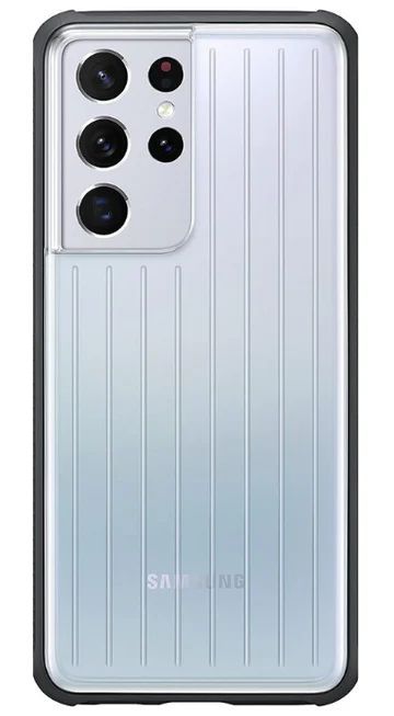 Samsung Rugged Clear Protective Cover for Galaxy S21 Ultra - Clear by Samsung - Refurbished - Good condition - US$20.98