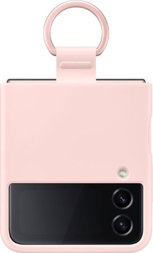 Samsung Silicone Phone Cover with Ring for Galaxy Z Flip4 - Pink by Samsung - Refurbished - Brand New condition - US$20.98