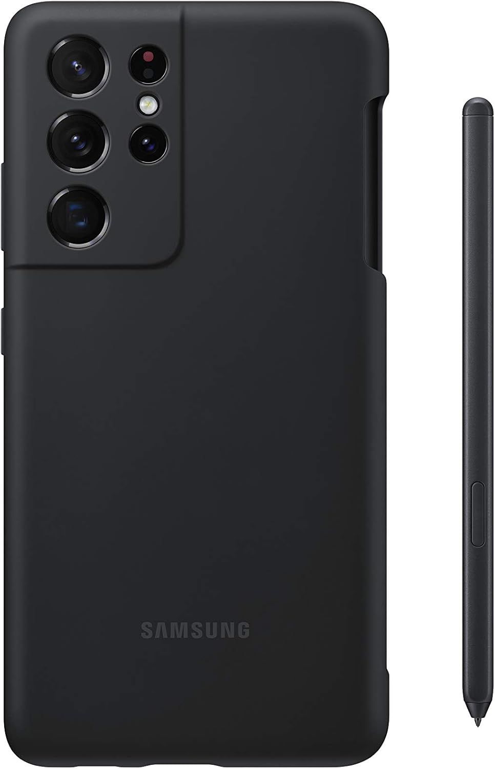 Samsung Silicone Phone Cover with S Pen for Samsung Galaxy S21 Ultra 5G - Black by Samsung - Refurbished - Good condition - US$80.63
