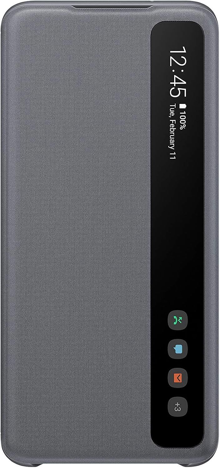 Samsung S-View Flip Phone Cover for Galaxy S20 (5G) - Gray by Samsung - Refurbished - Brand New condition - US$38.99