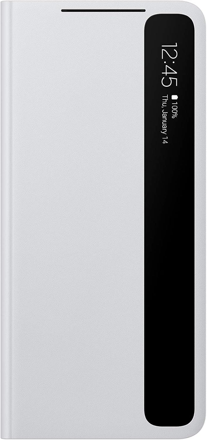 Samsung S-View Flip Cover Phone Case for Galaxy S21 Ultra - Light Gray by Samsung - Refurbished - Very Good condition - US$45.98