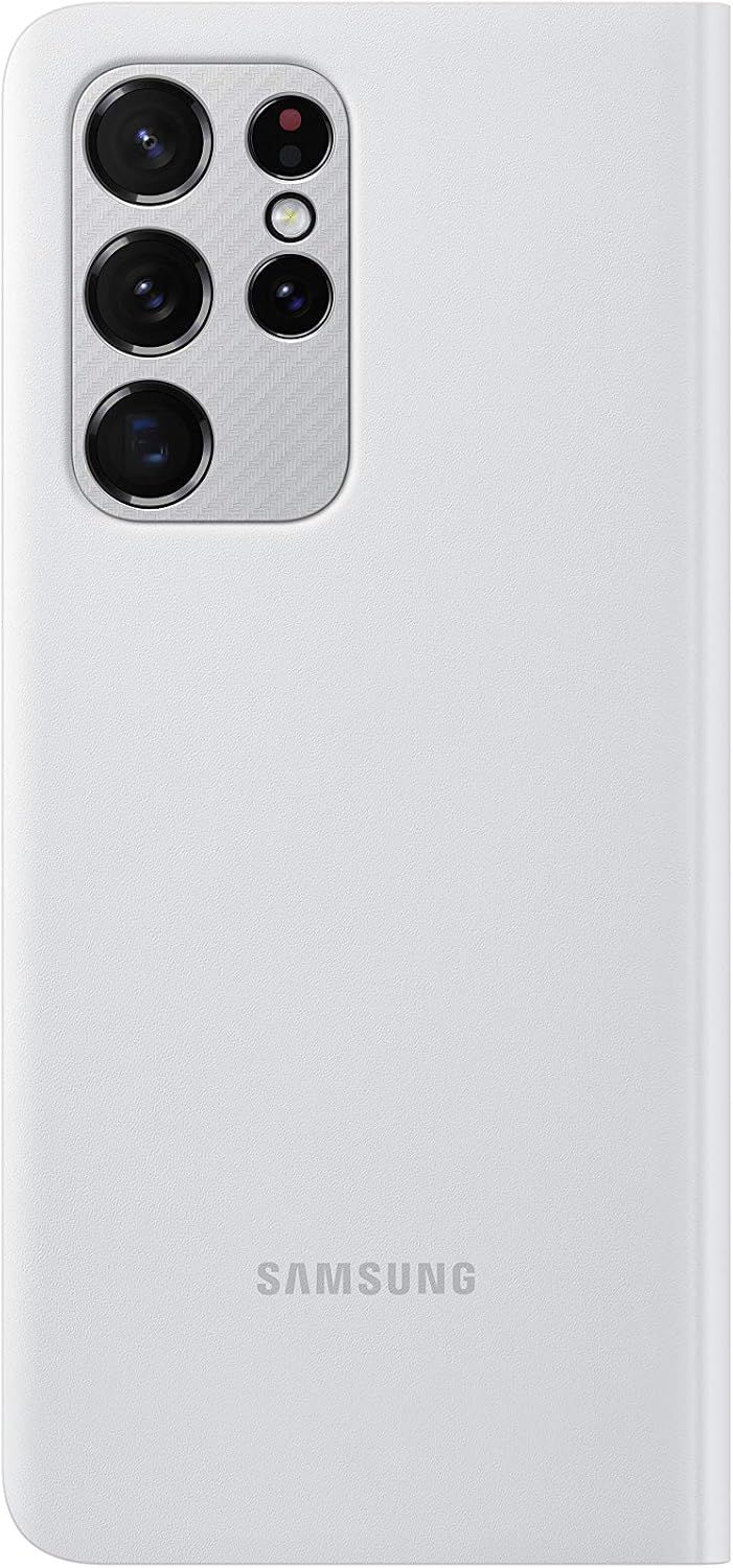 Samsung S-View Flip Cover Phone Case for Galaxy S21 Ultra - Light Gray by Samsung - Refurbished - Very Good condition - Image 2