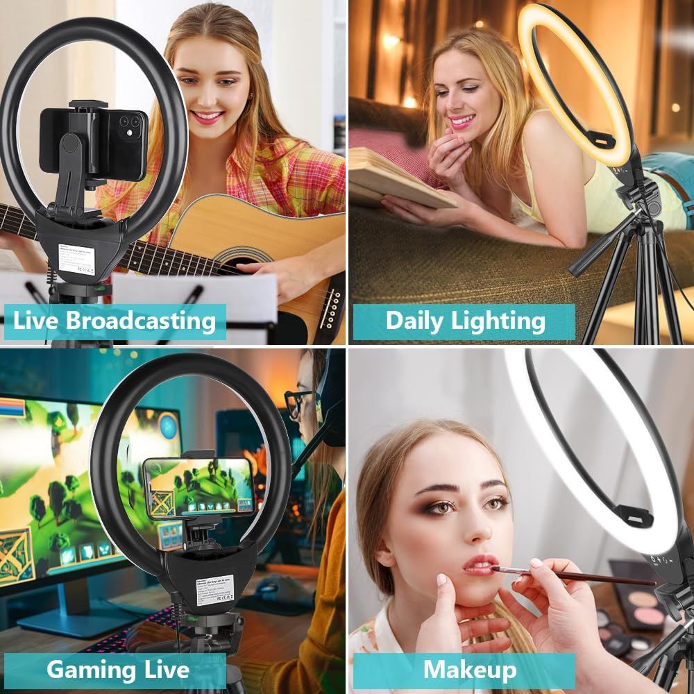 Sensyne 10'' Ring Light with 50'' Extendable Tripod Stand - Black by Sensyne - Refurbished - Very Good condition - Image 3