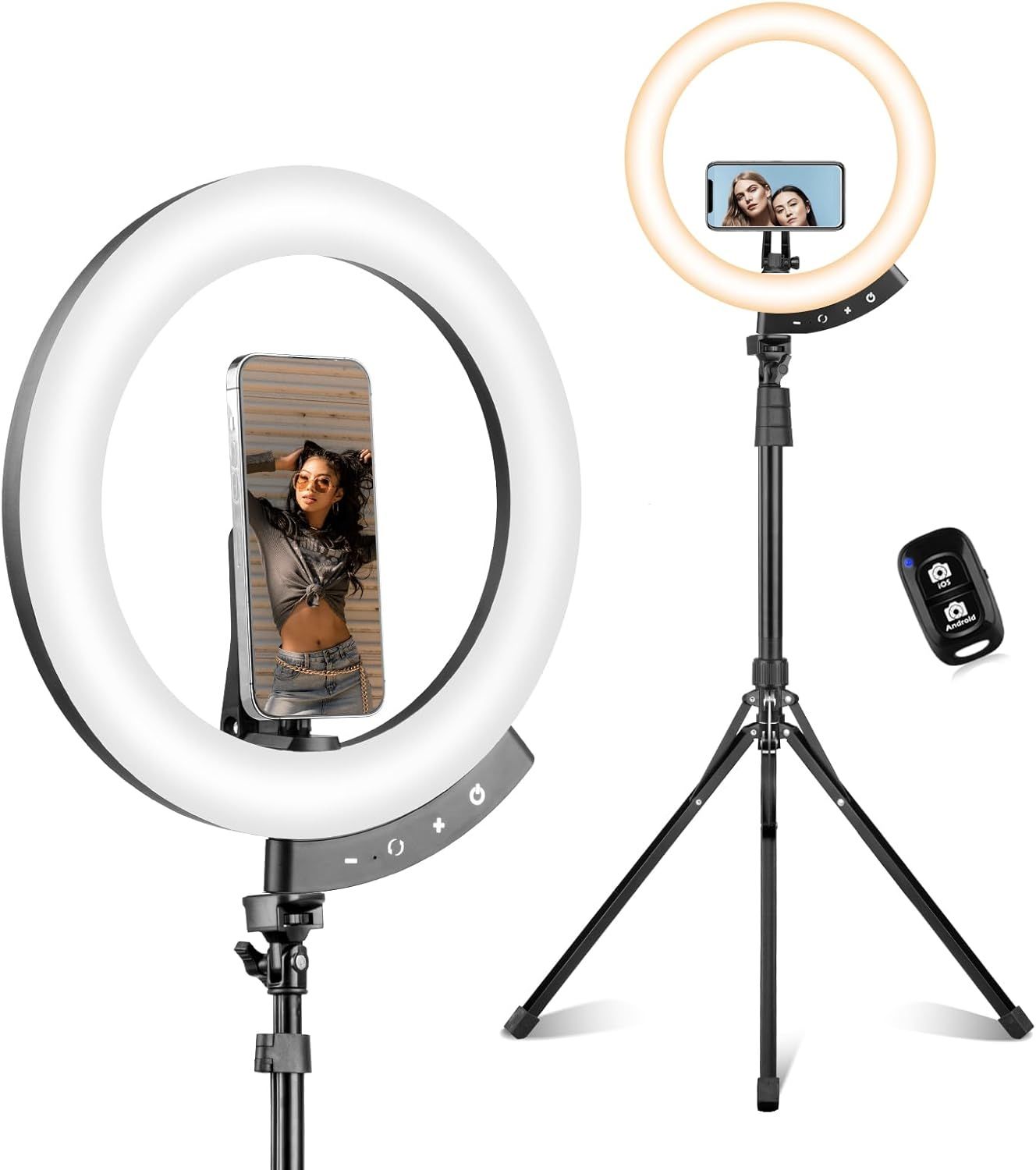 Sensyne 12" Ring Light with 62" Tripod Stand - Black by Sensyne - Refurbished - Very Good condition - US$32.13