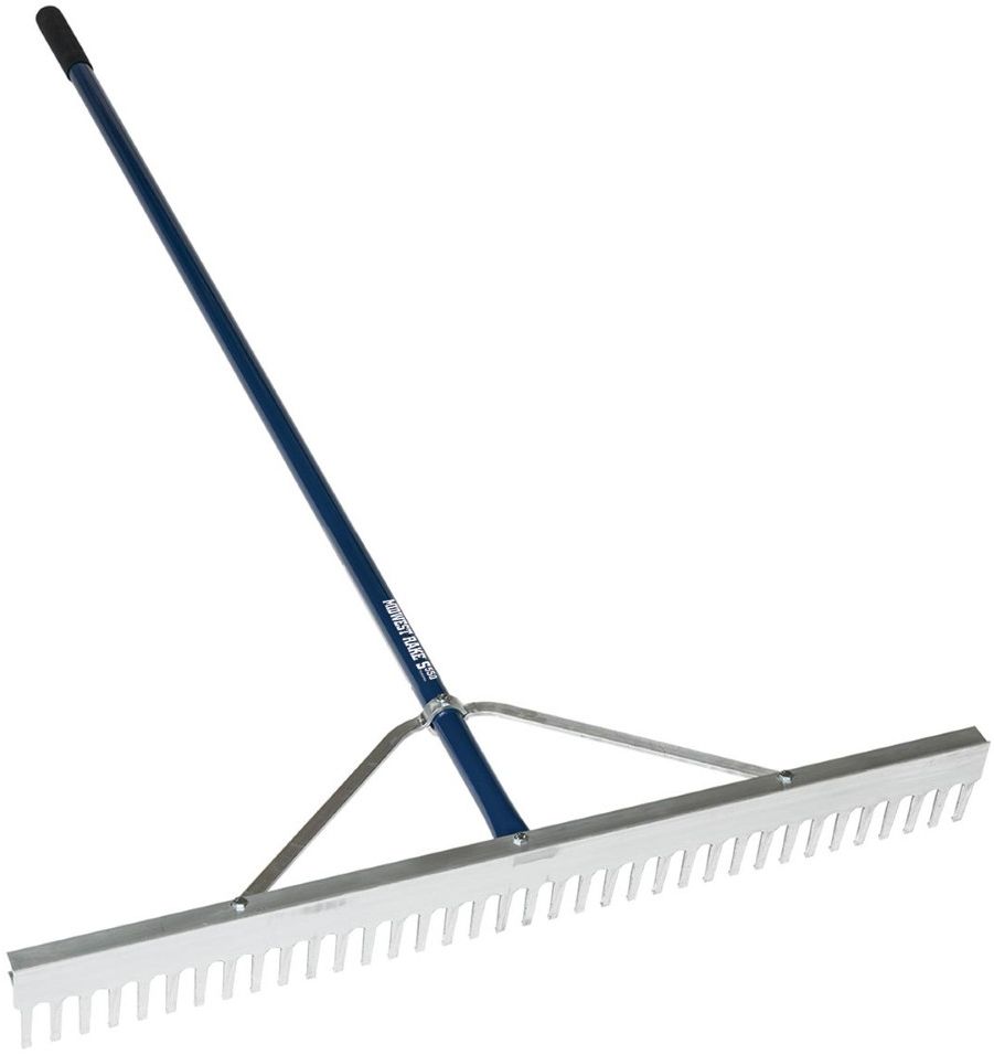 Seymour Midwest Aluminum Handle Landscape Rake 24" - Blue by Seymour Midwest - Refurbished - Premium condition - US$114.50