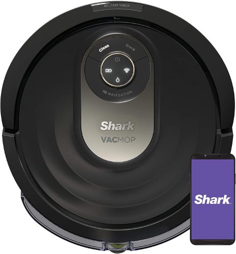 Shark AV2001WD AI VACMOP 2-in-1 Robot Vacuum and Mop - Black by Shark - Refurbished - Very Good condition - US$132.75