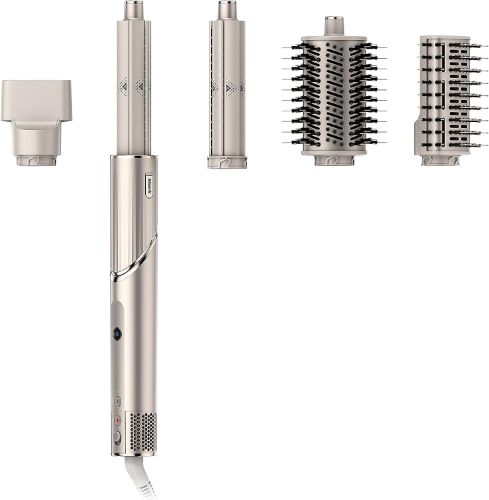 Shark HD430 FlexStyle Air Styling & Drying System l Powerful Hair Blow Dryer & Multi-Styler with Auto-Wrap Curlers l Paddle Brush l Oval Brush l Concentrator Attachment - Stone (Beige) by Shark - Refurbished - Like New condition - US$187.49