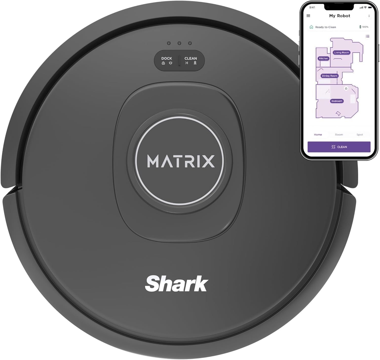 Shark RV2310 Matrix Robot Vacuum - Black by Shark - Refurbished - Very Good condition - US$302.99