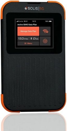 SIMO Solis 5G WiFi Mobile Hotspot for Travel - Local & International Coverage Router - Orange/Black by SIMO - Refurbished - Very Good condition - US$213.48