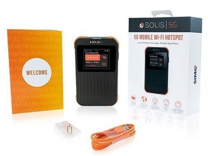 SIMO Solis 5G WiFi Mobile Hotspot for Travel - Local & International Coverage Router - Orange/Black by SIMO - Image 4
