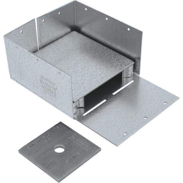 Simpson Strong-Tie ABW66Z ZMAX Galvanized 12-Gauge 6x6 Adjustable Post Base (10-Pack) - Grey by Simpson Strong-Tie - Refurbished - Premium condition - US$295.11