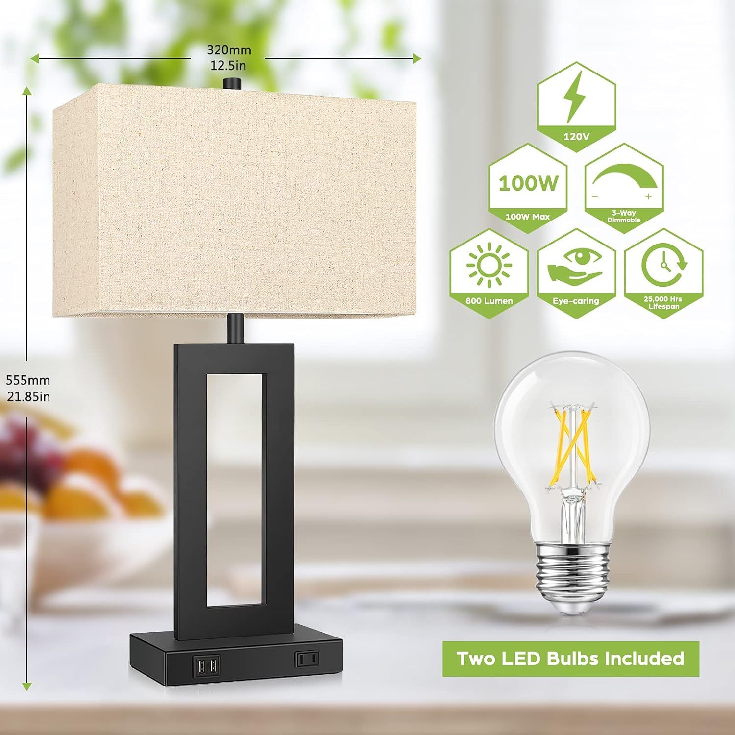 Skysonic USB Table Lamps (2Pack) - Default by Skysonic - Image 2