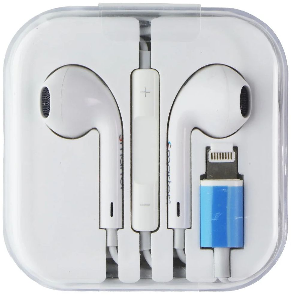 Smarter Wired Lightning 8-Pin Headphones - White by Smarter - Refurbished - Brand New condition - US$6.98