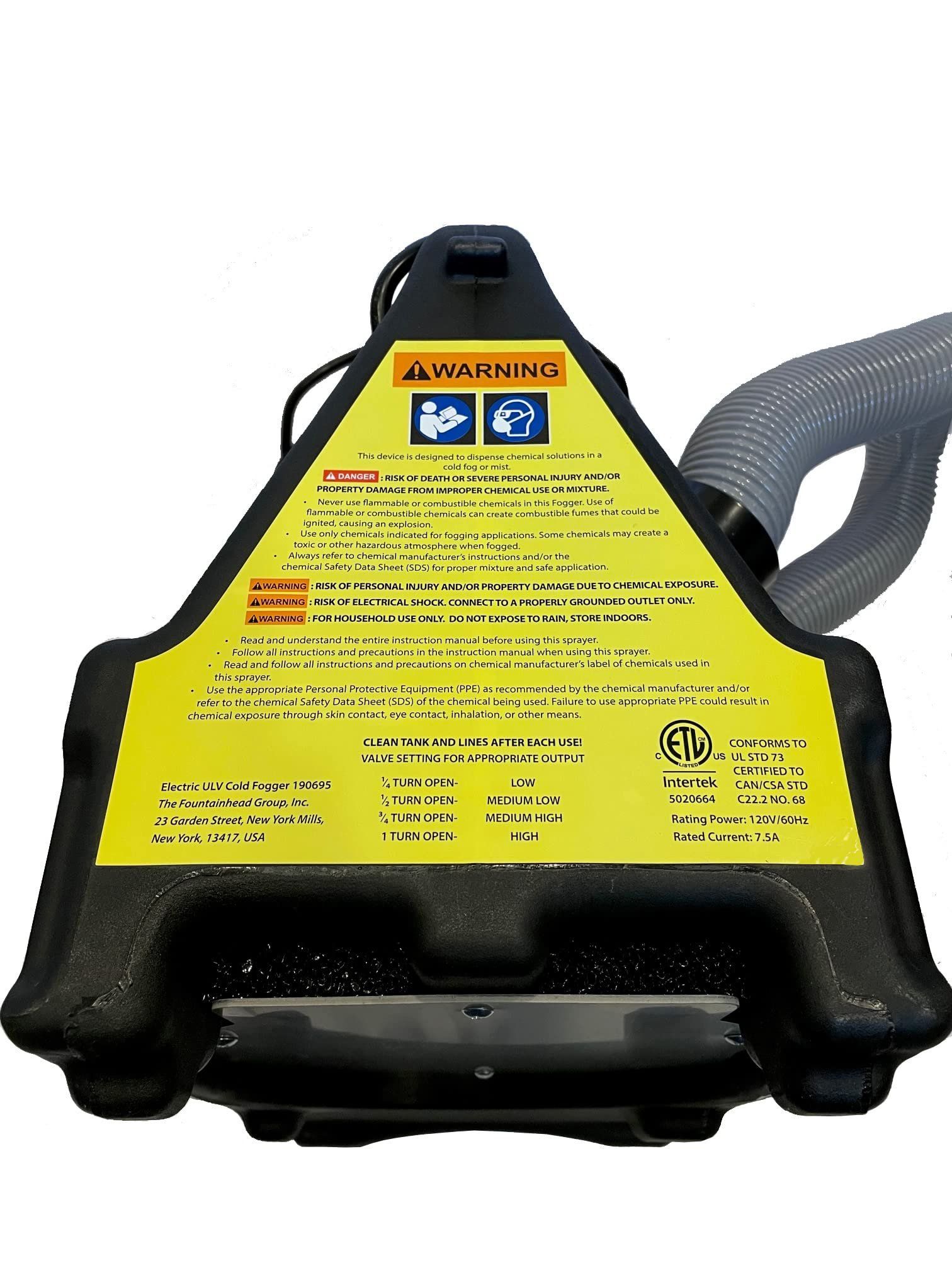 Smith Performance 1.7 Gallon 110V AC ULV Industrial Pest Sanitation Fogger - Black by Smith Performance - Image 2