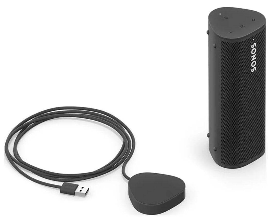 Sonos 1683300 Roam Portable Smart Speaker and Charger Bundle - Black by Sonos - Refurbished - Very Good condition - US$160.44