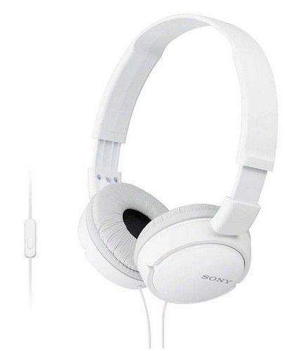 Sony MDR-ZX110AP On-Ear Headphones - White