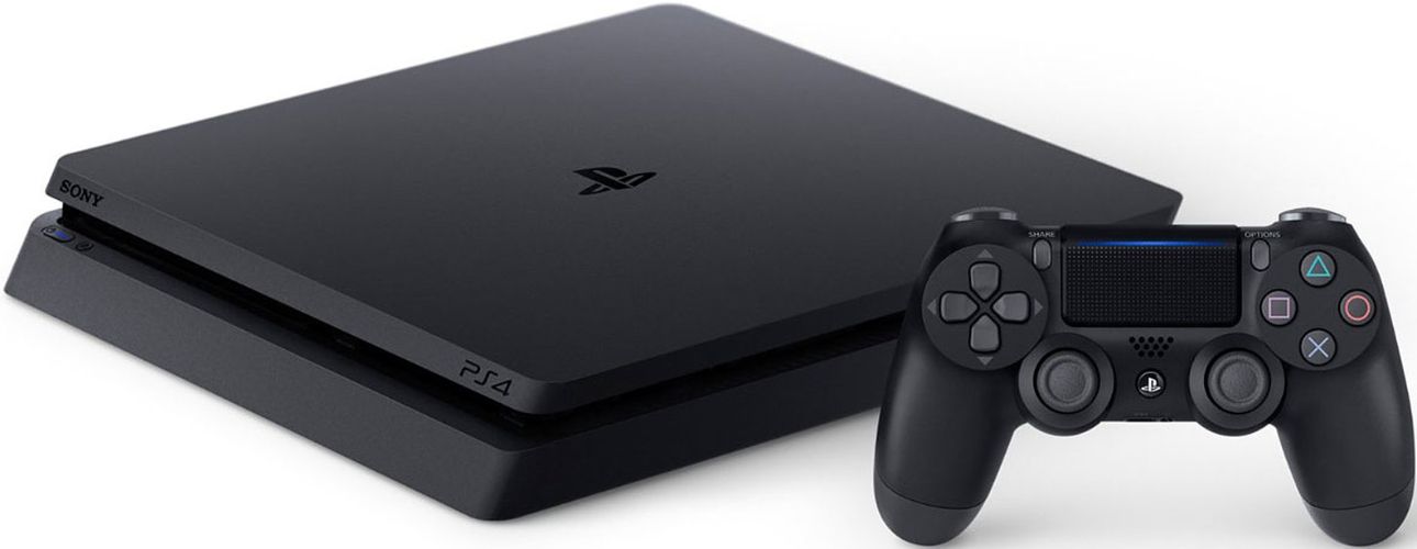 Sony PlayStation 4 Slim Gaming Console with 2 Controllers (Bundle) - 500GB - Jet Black by Sony - Refurbished - Very Good condition - Image 2