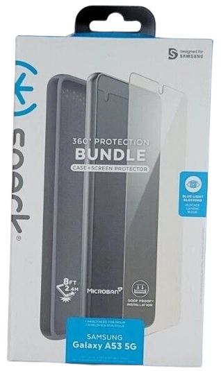 Speck 360 Protection Bundle Phone Case + Glass Screen Protector for Samsung Galaxy A53 5G - Black by Speck - Refurbished - Brand New condition - Image 4