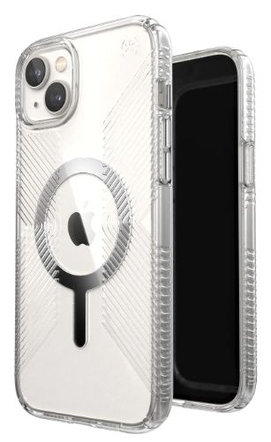 Speck Perfect Clear Grip Phone Case with MagSafe for iPhone 14 Plus - Silver/Clear by Speck - Refurbished - Brand New condition - US$49.99