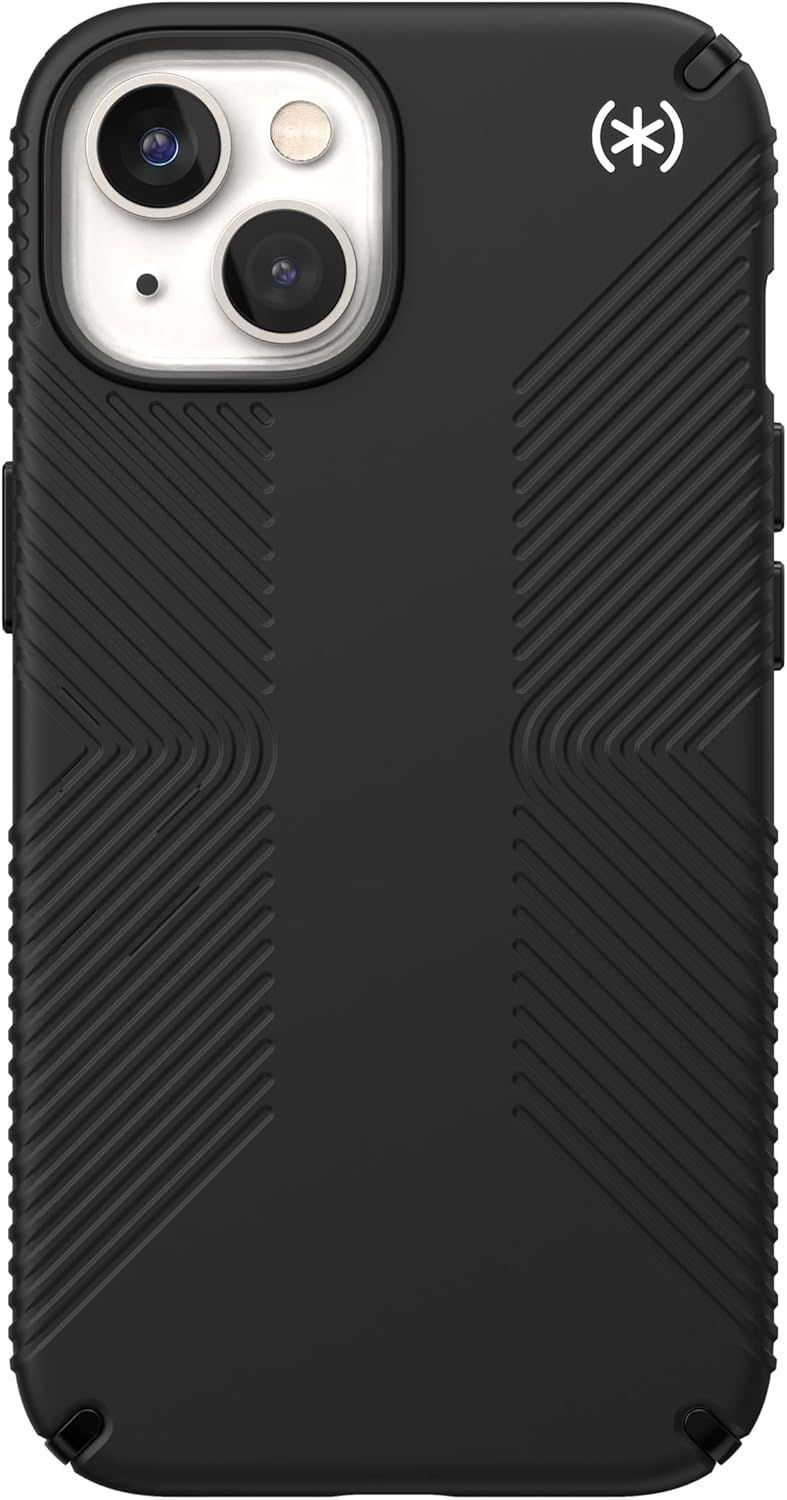 Speck Presidio2 Grip MagSafe Phone Case for iPhone 14 - Black/Black/White by Speck - Refurbished - Brand New condition - US$39.48