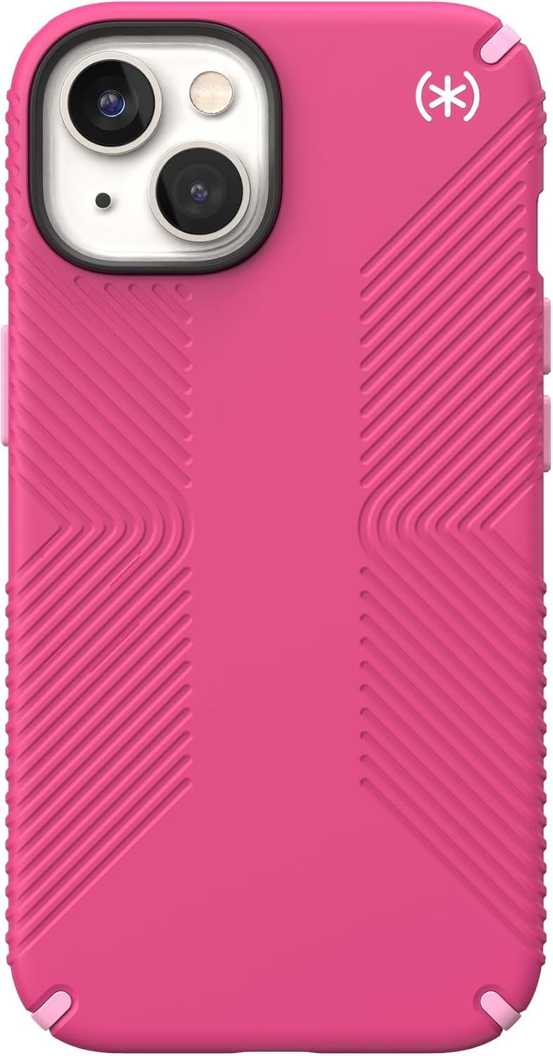 Speck Presidio2 Grip MagSafe Phone Case for iPhone 14 - Digital Pink/Blossom Pink/White by Speck - Refurbished - Brand New condition - US$25.93