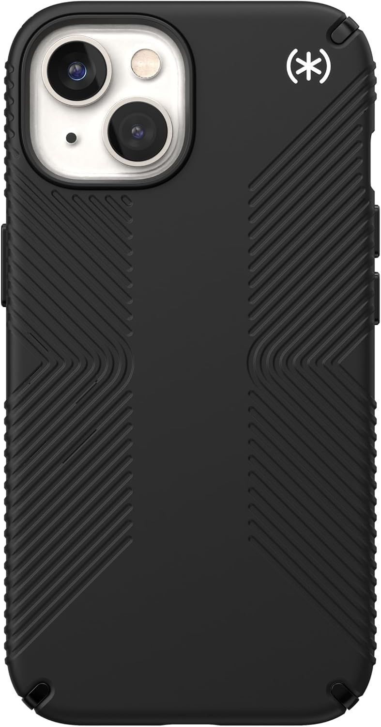 Speck Presidio2 Grip MagSafe Phone Case for iPhone 14 Plus - Black/Black/White by Speck - Refurbished - Brand New condition - US$20.98