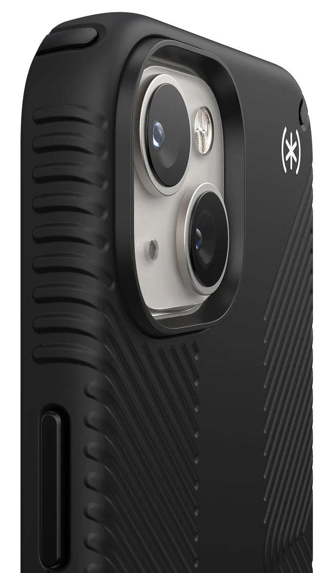 Speck Presidio2 Grip MagSafe Phone Case for iPhone 14 Plus - Black/Black/White by Speck - Image 4