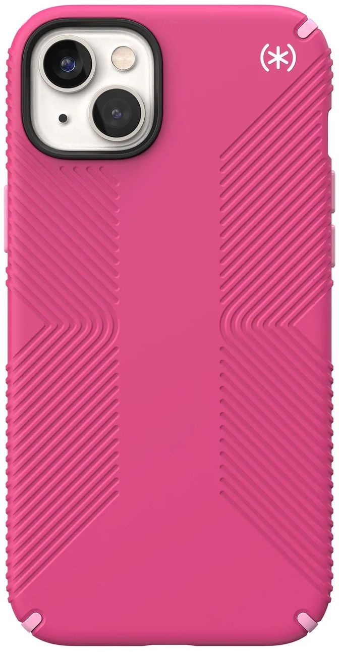 Speck Presidio2 Grip MagSafe Phone Case for iPhone 14 Plus - Digital Pink/Blossom Pink/White by Speck - Refurbished - Brand New condition - US$13.48