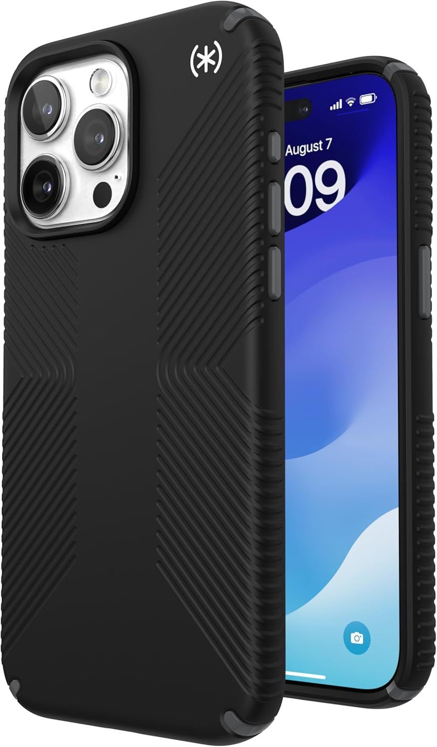 Speck Presidio2 Grip MagSafe Phone Case for iPhone 15 Plus - Black/Slate Grey by Speck - Image 3