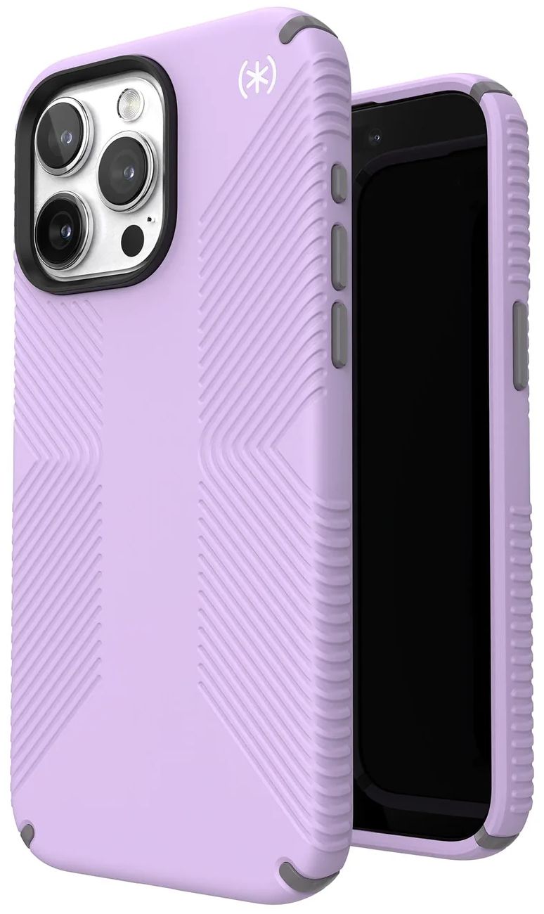 Speck Presidio2 Grip MagSafe Phone Case for iPhone 15 Pro Max - Spring Purple/Cloudy Grey/White by Speck - Refurbished - Brand New condition - Image 3