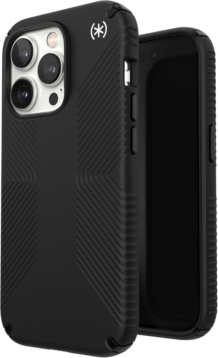 Speck Presidio2 Grip Phone Case for iPhone 14 Pro - Black/Black/White by Speck - Refurbished - Very Good condition - US$56.49