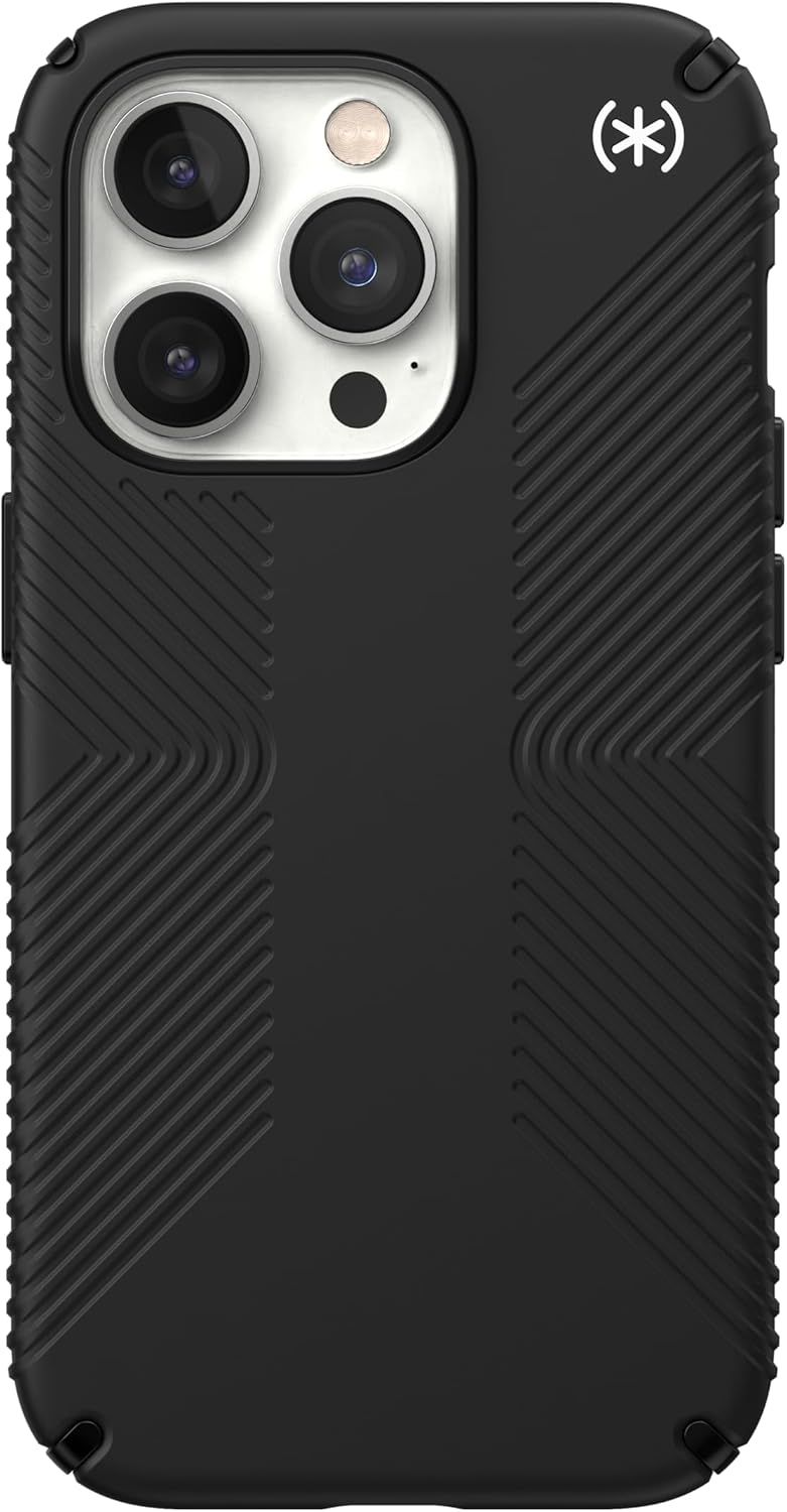 Speck Presidio2 Grip Phone Case for iPhone 14 Pro - Black/Black/White by Speck - Refurbished - Very Good condition - Image 2