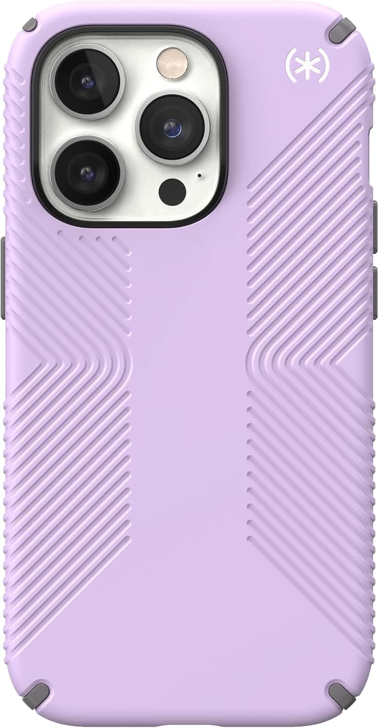 Speck Presidio2 Grip Phone Case for iPhone 14 Pro - Spring Purple/Cloudy Grey/White by Speck - Refurbished - Brand New condition - Image 2