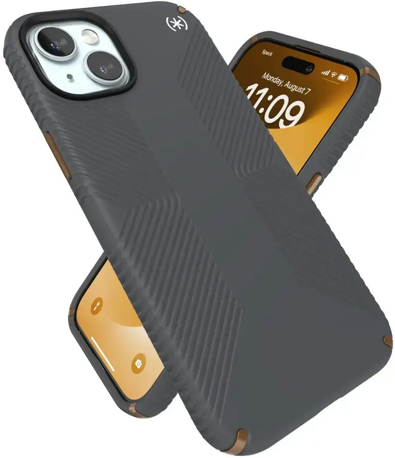 Speck Presidio2 Grip Phone Case with MagSafe for iPhone 14 Plus | iPhone 15 Plus - Charcoal Gray by Speck - Refurbished - Brand New condition - US$26.98